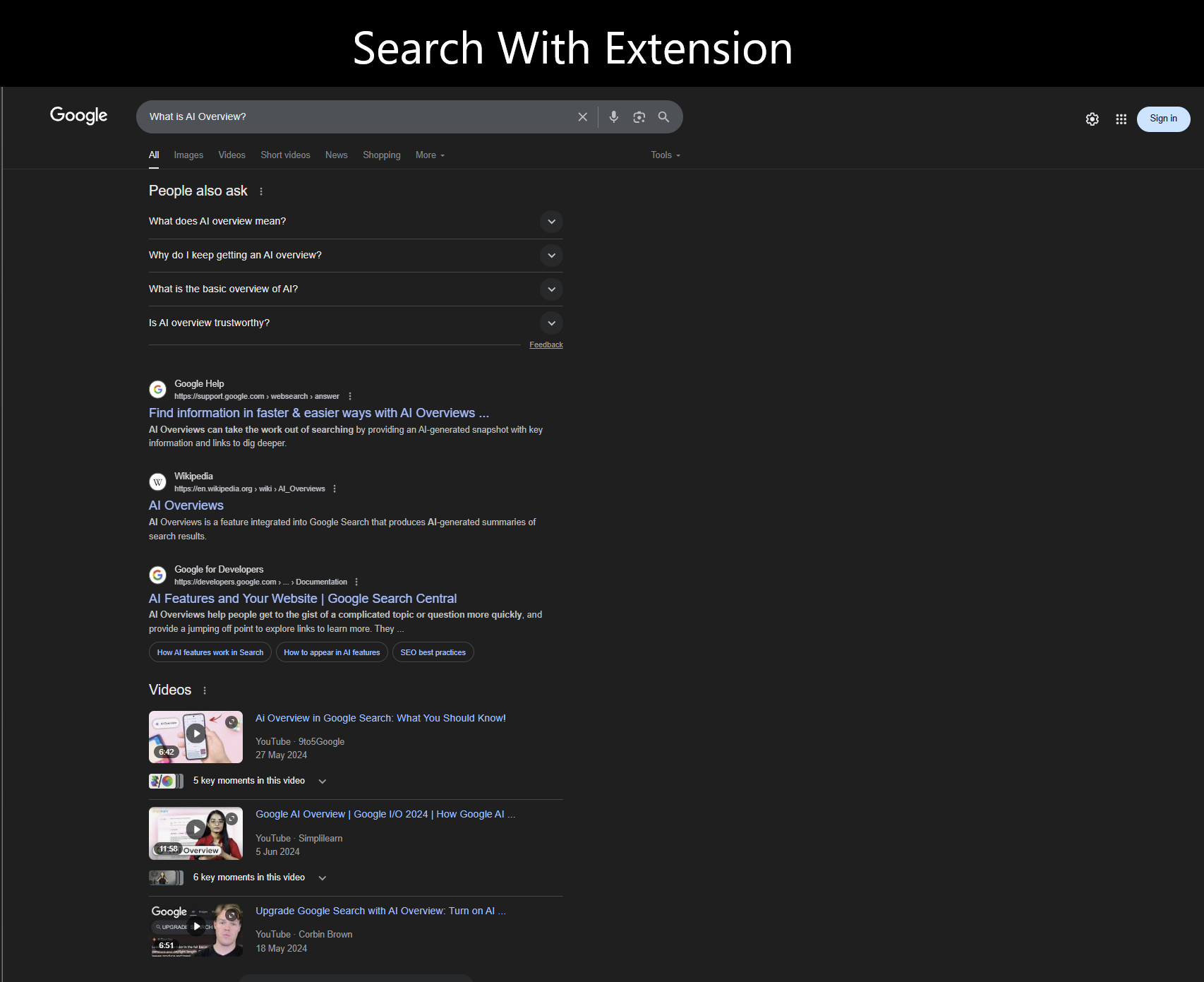 Search With Extension